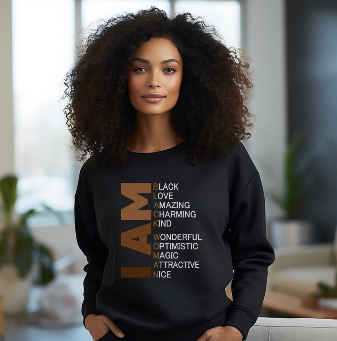 I AM - Black Woman Sweatshirt
