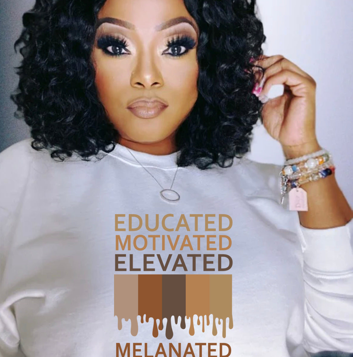 Educated, Motivated., Elevated., Melanated Sweatshirt