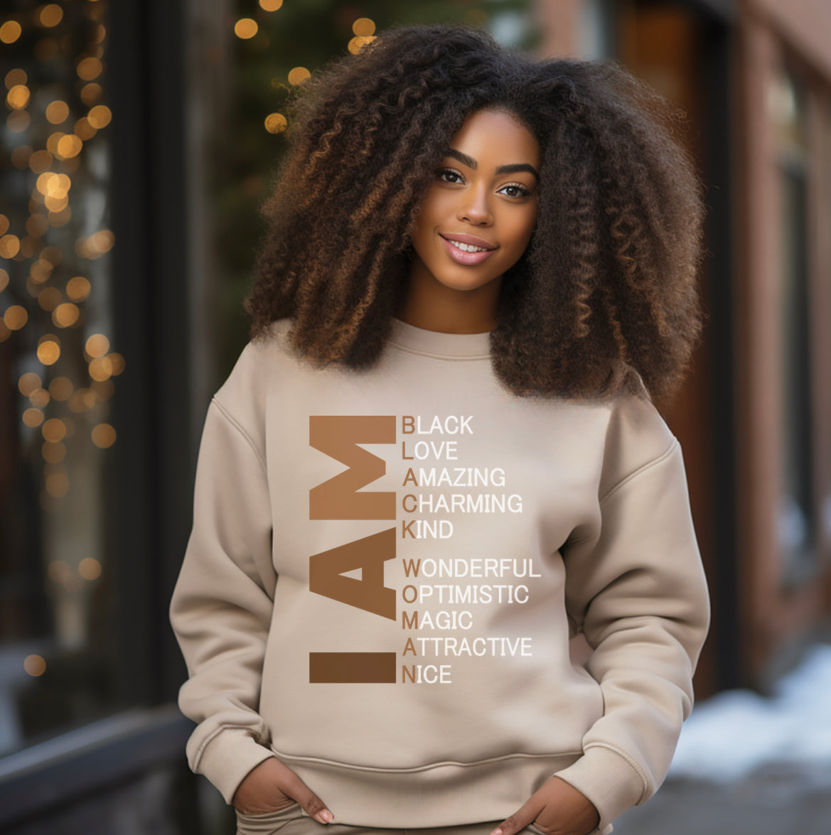 I AM - Black Woman Sweatshirt
