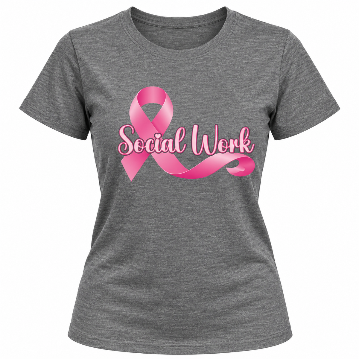 Social Worker Breast Cancer Awareness Tee - Pink Ribbon Shirt