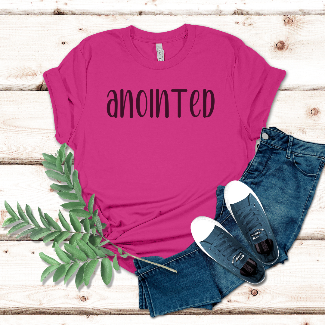 ANOINTED Christian T-Shirt, Believer Shirt, Religious Tee