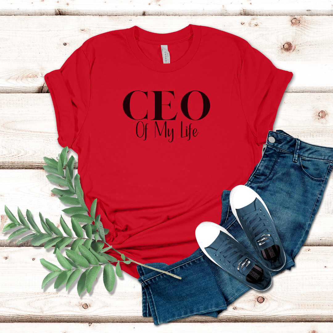 CEO Of My Life Inspirational T-Shirt, Motivational Tee, Boss Shirt, Entrepreneur Shirt