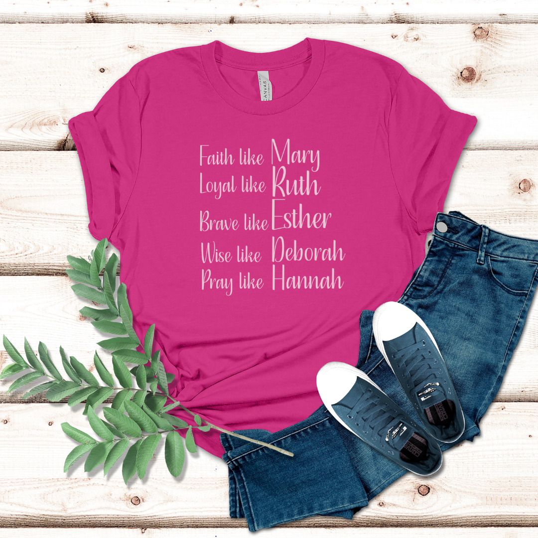 Women Of the Bible Empowerment Shirt, Women of Faith Shirt