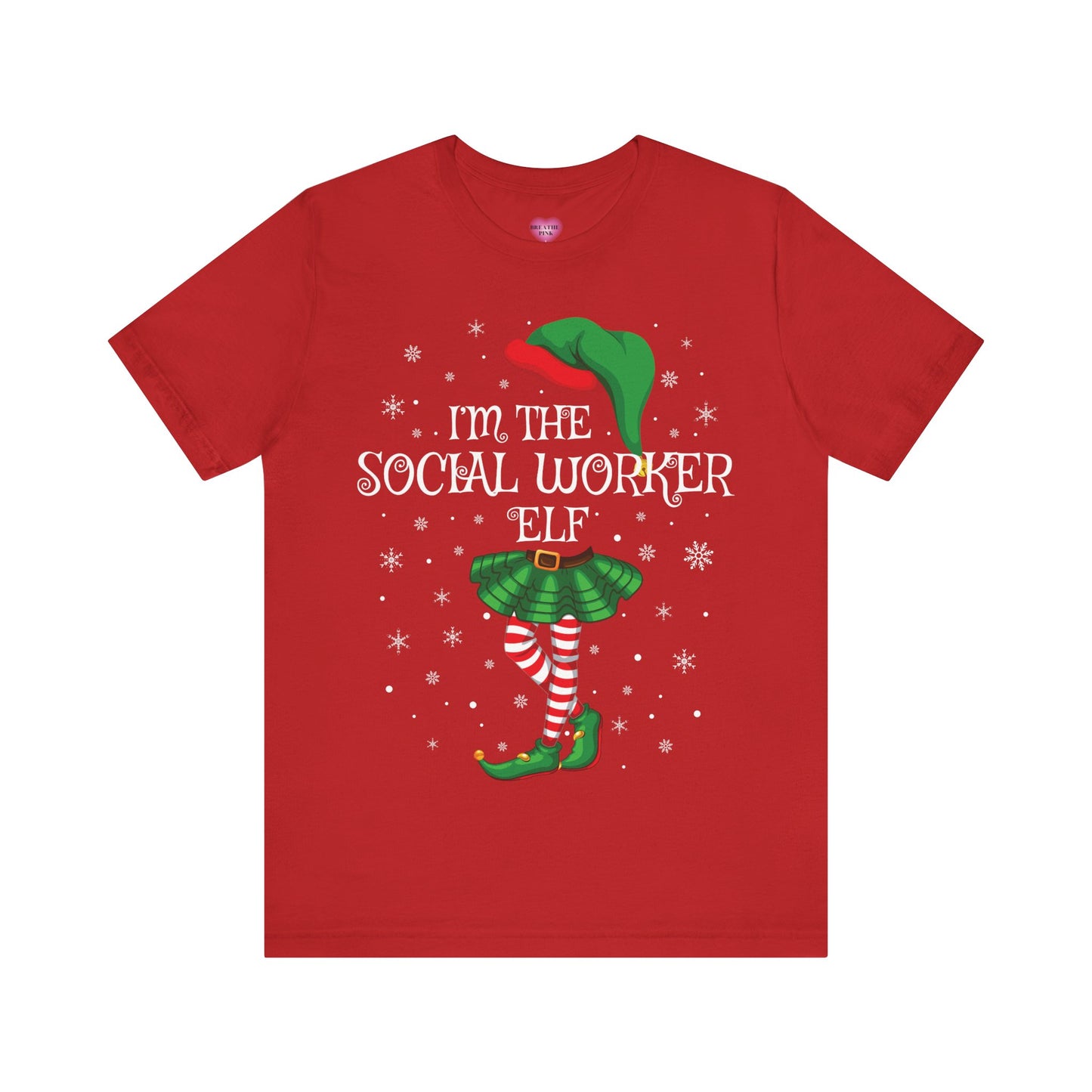 I'm The Social Worker Elf Short Sleeve Tee