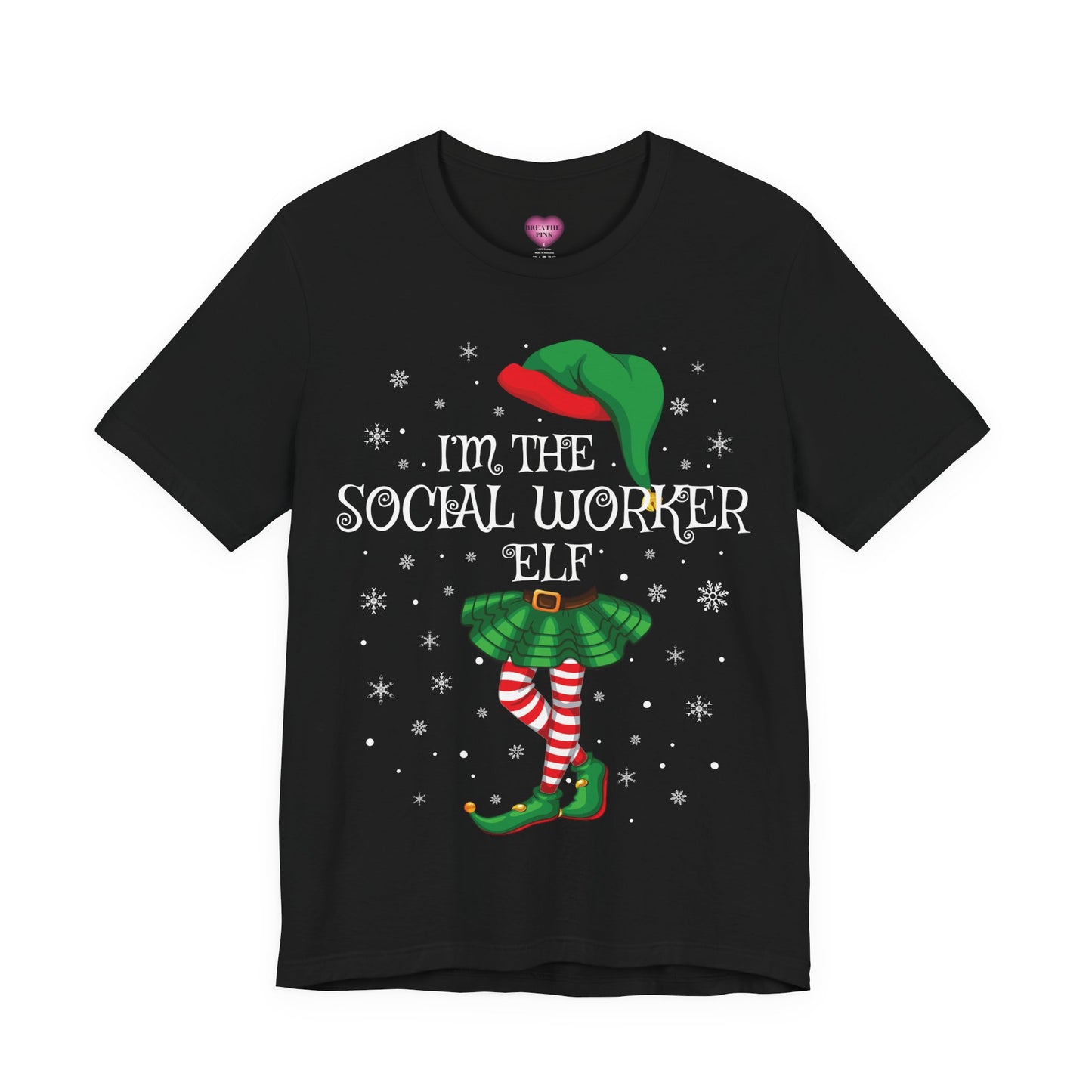 I'm The Social Worker Elf Short Sleeve Tee