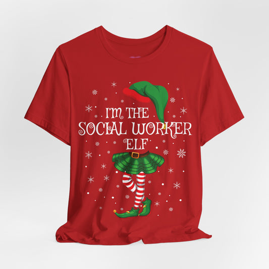 I'm The Social Worker Elf Short Sleeve Tee