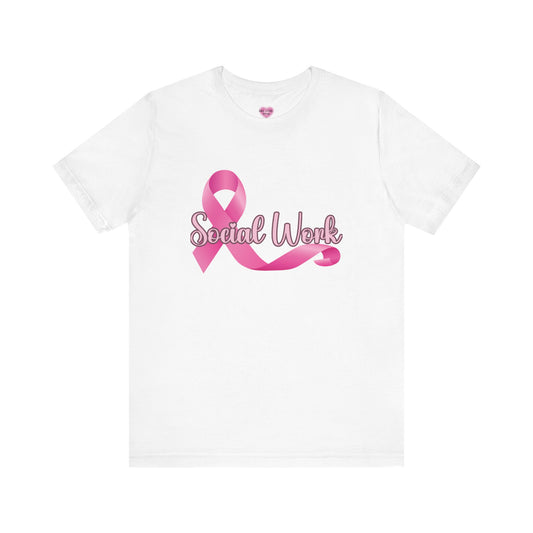 Social Worker Breast Cancer Awareness Tee