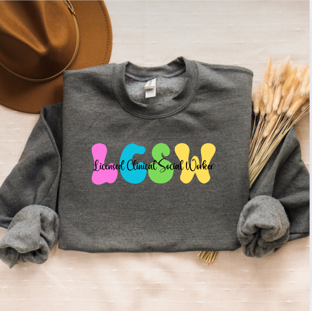 LCSW Social Worker Sweatshirt, Retro Social Worker Sweatshirt