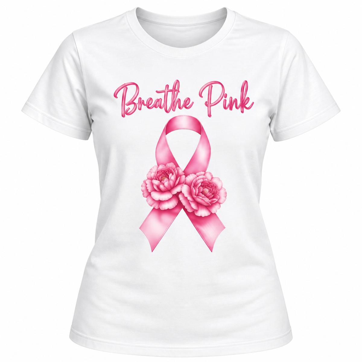 Breathe Pink Breast Cancer Awareness Tee