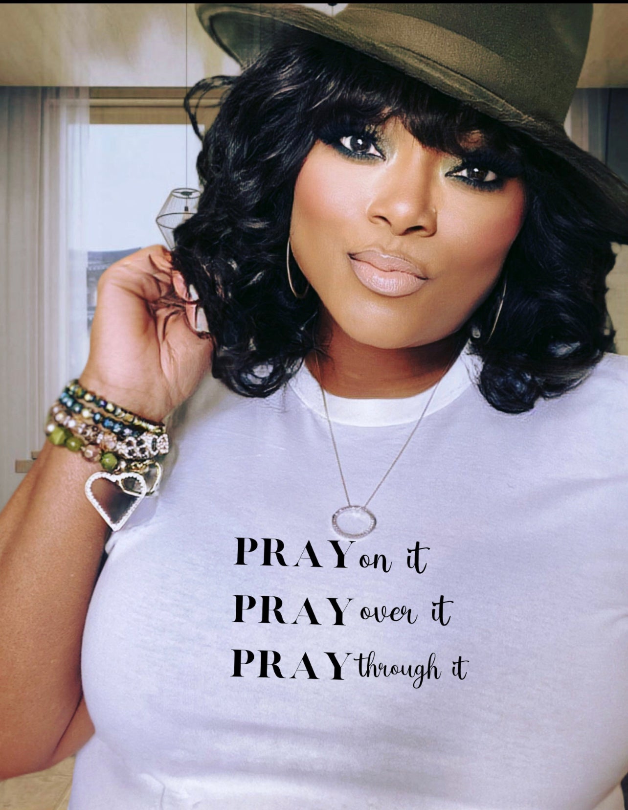 Pray On It, Pray Over It, Pray Through It Shirt, Christian Tee, Religious T-Shirt
