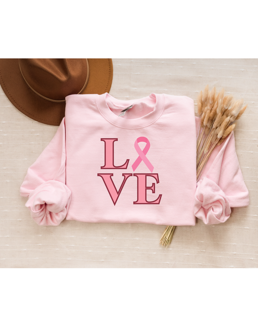 LOVE Breast Cancer Awareness Sweatshirt