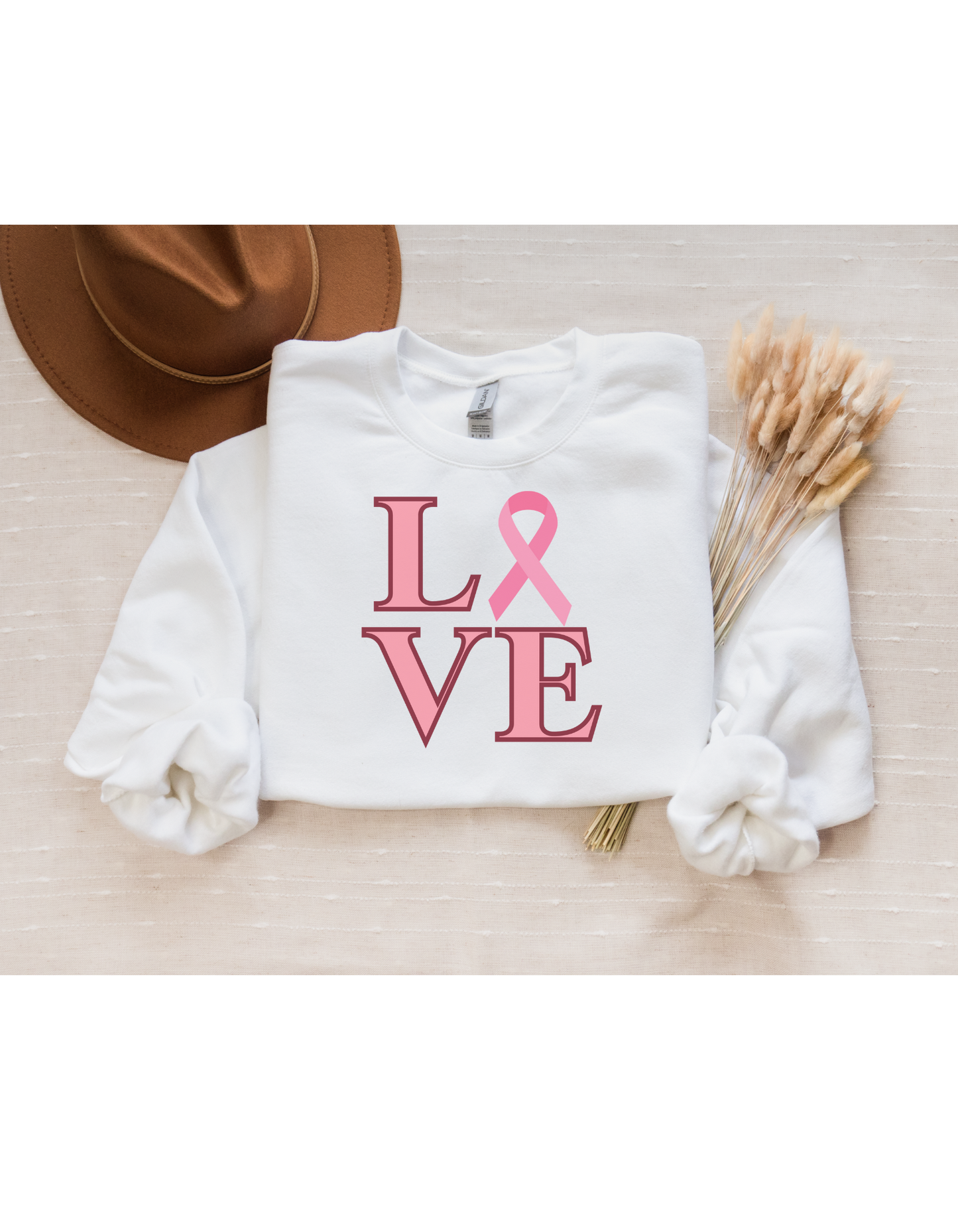 LOVE Breast Cancer Awareness Sweatshirt
