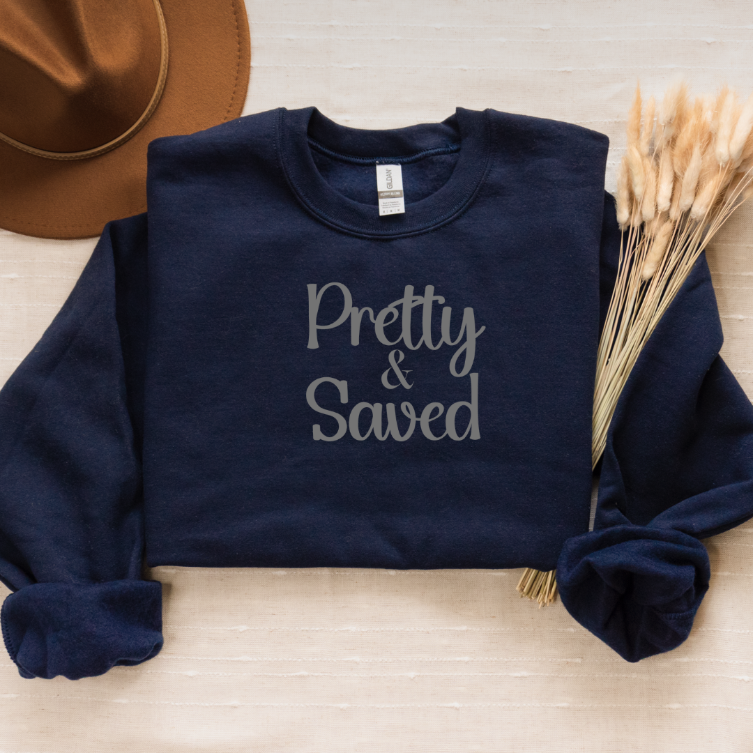 Pretty & Saved Christian Sweatshirt