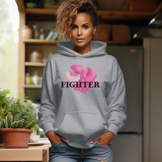 FIGHTER Breast Cancer Awareness Hooded Sweatshirt